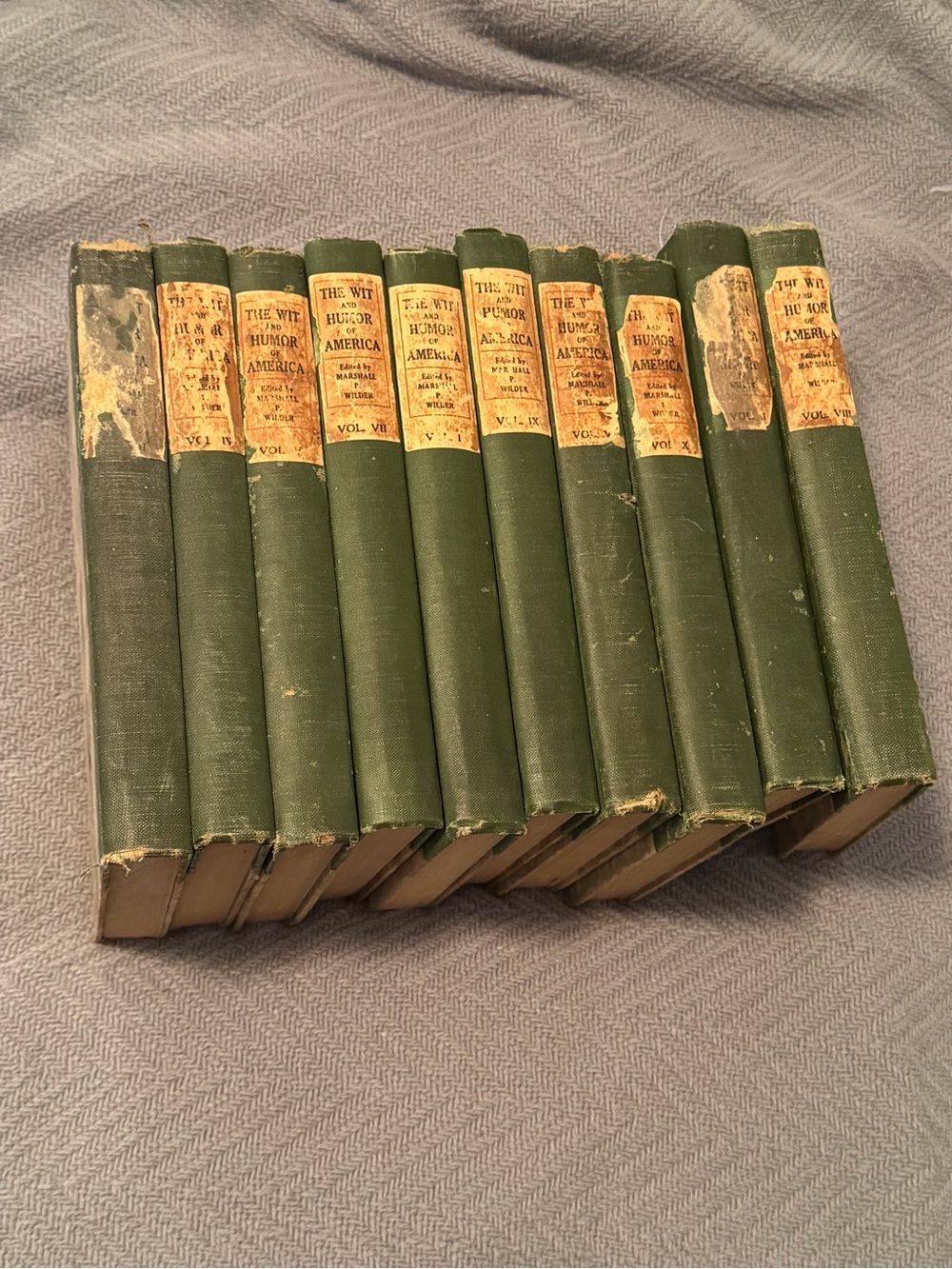 1890s The Wit and Humor Of America 10 Volume Hard Cover Book Set